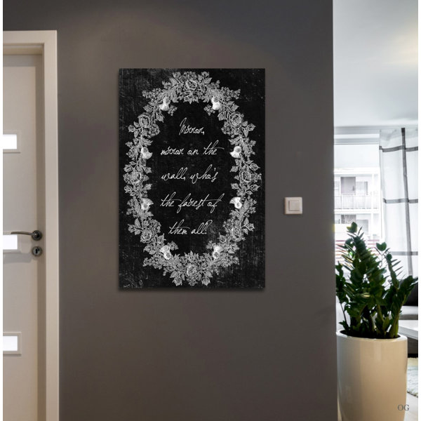 Oliver Gal Mirror Mirror On Canvas Textual Art Wayfair